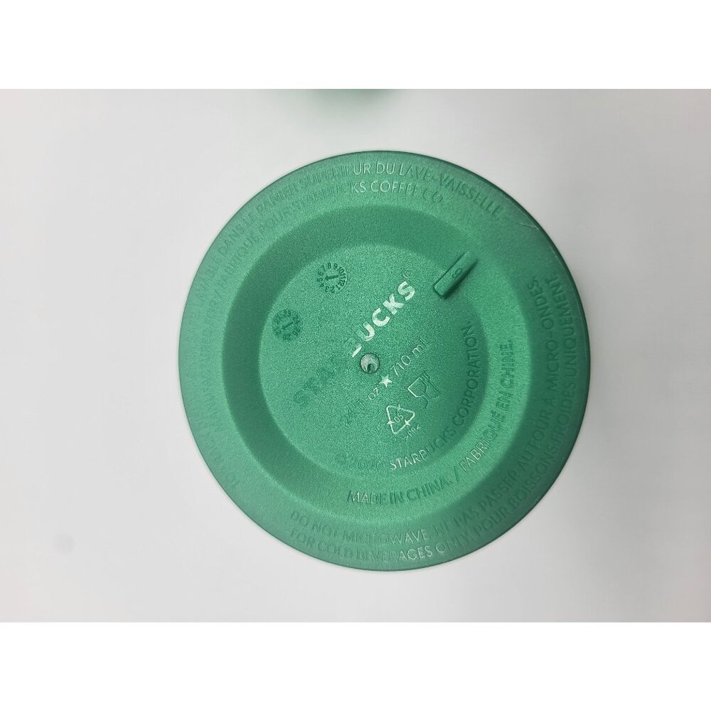 Starbucks Coffee Cold Cup Reusable 2020 Christmas tumbler 24 oz plastic green - Picture 7 of 7